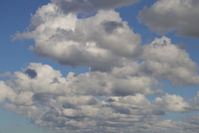 Low angle view of clouds in sky