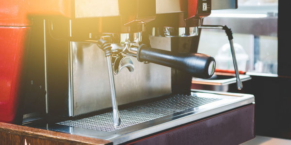 Close-up of coffee in cafe