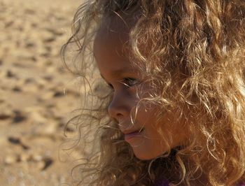 Close-up of young woman at beach