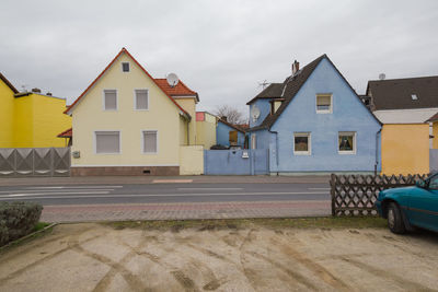 View of residential buildings in town