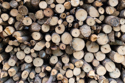 Full frame shot of logs