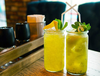 Close-up of drink on table