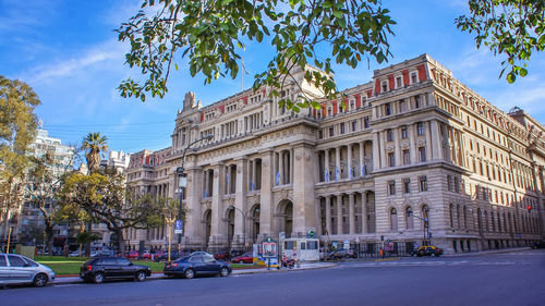 View of buildings against sky in city