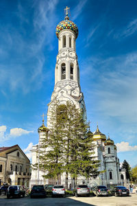 Exterior of building against sky in city