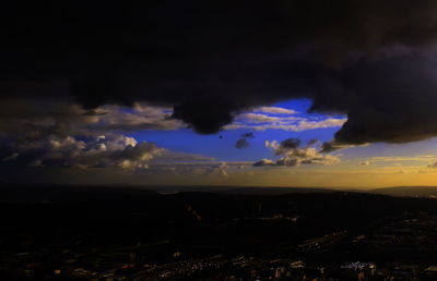 Scenic view of landscape against cloudy sky