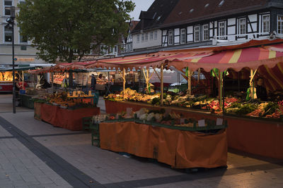 View of market stall