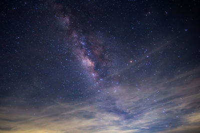 Low angle view of star field