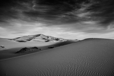 Scenic view of desert against sky