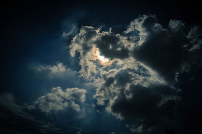 Low angle view of clouds in sky