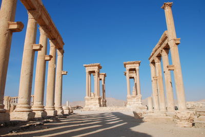 Low angle view of old ruins