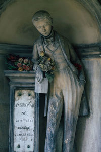 Statues in cemetery