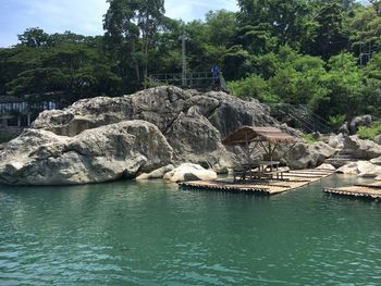 Scenic view of river against sky