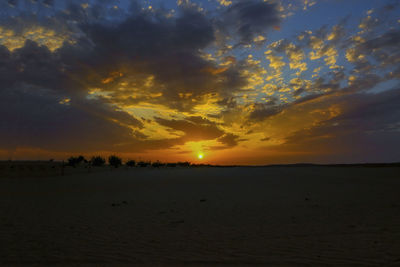 Sunset over landscape