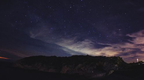 Scenic view of landscape at night