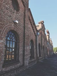 Low angle view of old building against sky