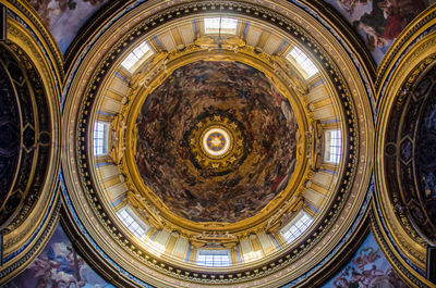 Low angle view of ceiling of cathedral