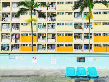 Multi colored residential building