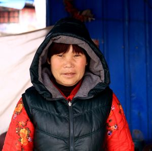 Close-up of mongolian woman