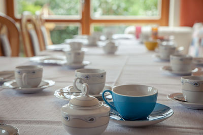 Coffee cup on table