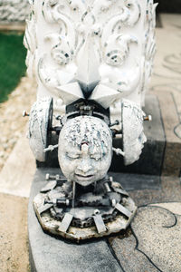 Close-up of old sculpture