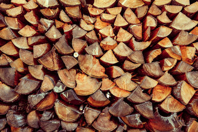Full frame shot of logs
