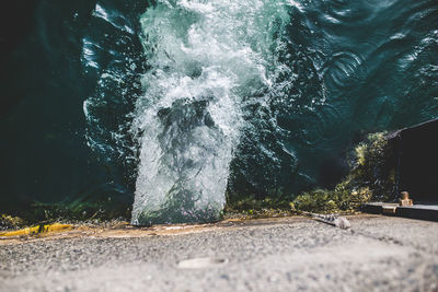 Scenic view of waterfall