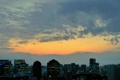 Cityscape at sunset