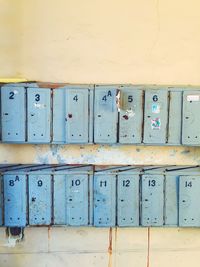 Full frame shot of white lines on tiled wall