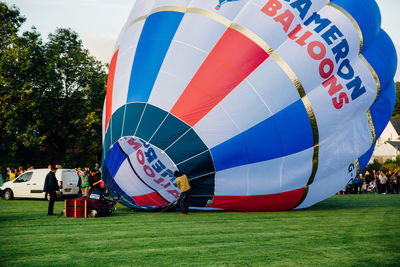 View of hot air balloon