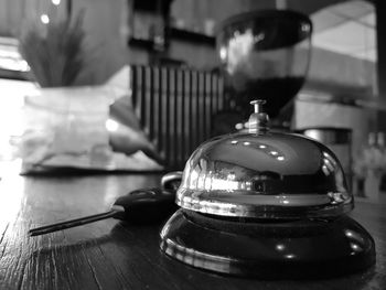 Close-up of wine on table