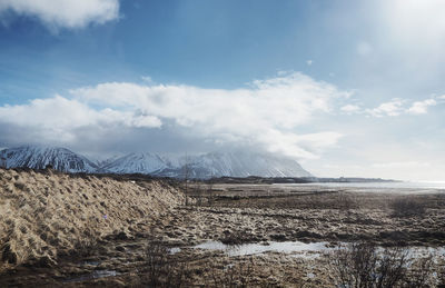 Beautiful landscape of winter season in iceland 2016