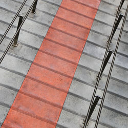 High angle view of staircase