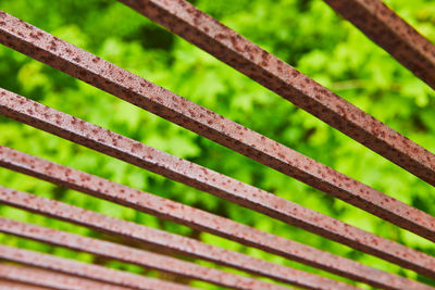 Close-up of wooden fence