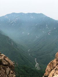 High angle view of valley