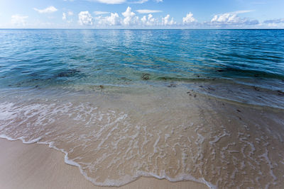 View of calm beach against the sky