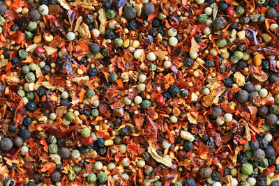 Full frame shot of various spices