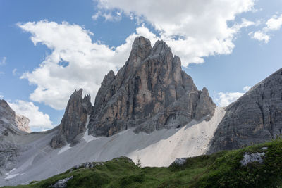 Mountains cloudy sky natural landscape