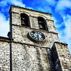 Low angle view of clock tower