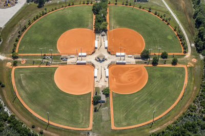 Aerial view of field