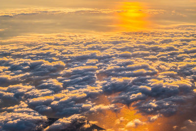 Aerial view of cloudscape during sunset