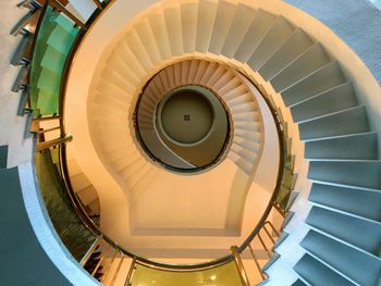 Directly above shot of spiral staircase