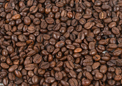 Full frame shot of roasted coffee beans