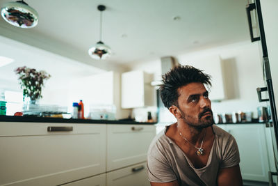 Portrait of a young adult in the kitchen 