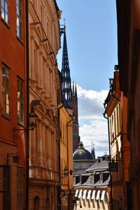 Low angle view of buildings in city