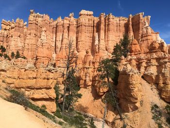 View of bryce canyon national park against blue sky