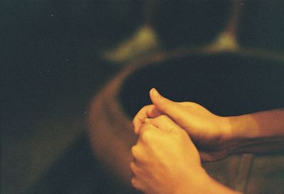 Close-up of human hands