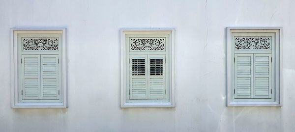 Closed door of building