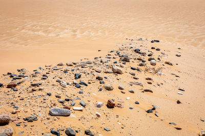 High angle view of beach