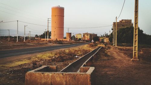 Railroad tracks against sky