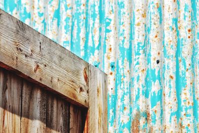 Close-up of old weathered wooden wall